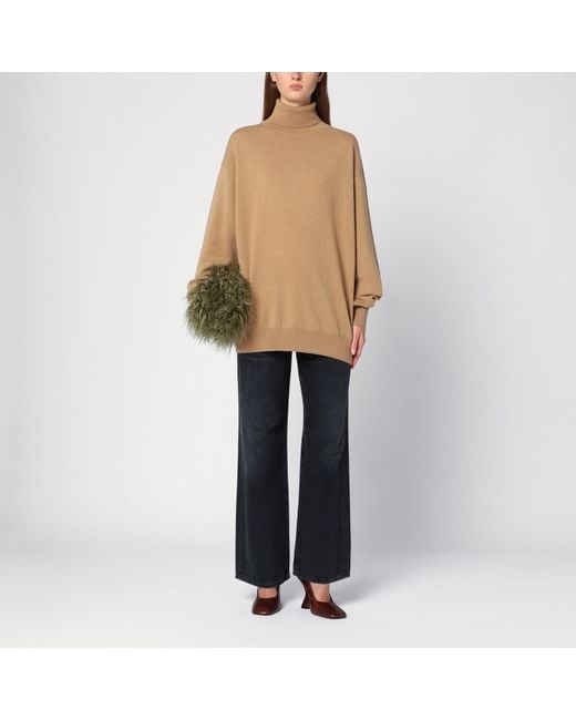 Dries Van Noten Natural Cashmere Turtleneck Jumper