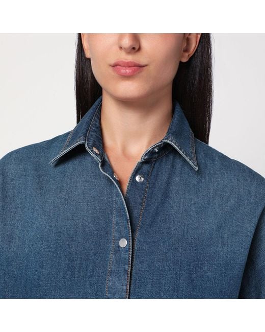 Alaïa Blue Denim Cotton Shirt