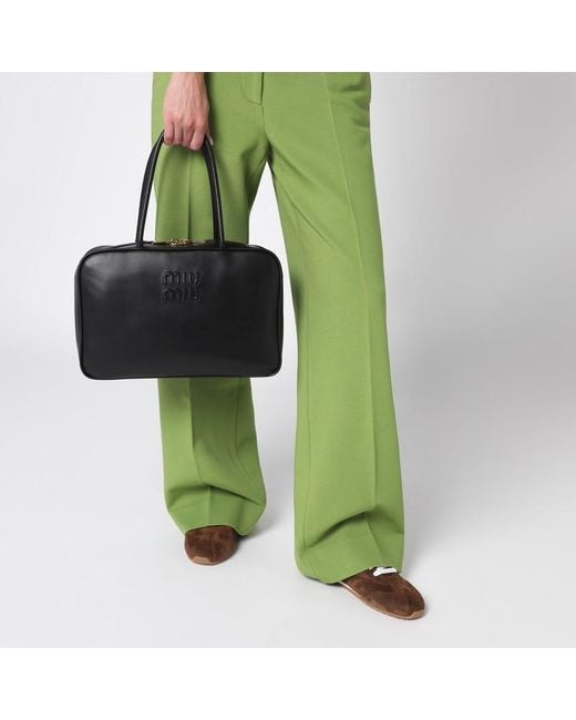 Miu Miu Black Beau Sac En Cuir Noir