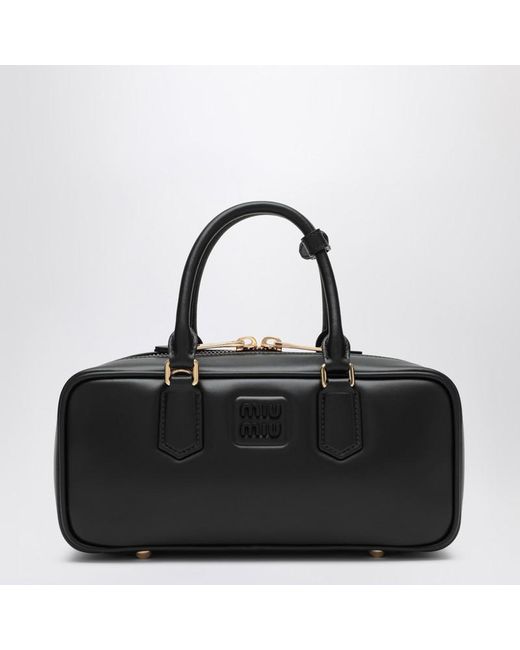 Miu Miu Black Schwarze Boston Bag Arcadie Large