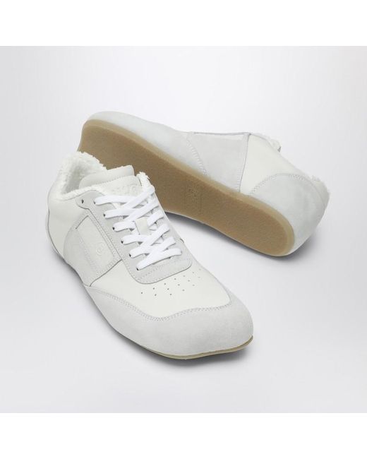 Baskets En Cuir Et Daim Blanc MM6 by Maison Martin Margiela pour homme en coloris White