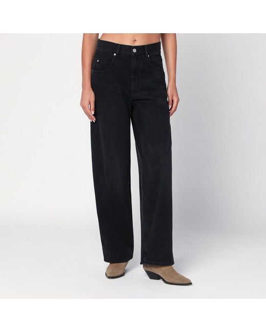 Isabel Marant Black Schwarze Jeans Mit Verwaschenem Effekt