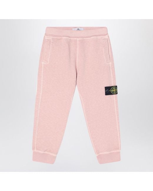 Stone Island Pink Cotton Jogging Pants