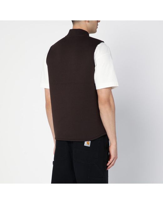 Carhartt Black Car-lux Vest Cotton-blend Waistcoat Tabacco-coloured for men