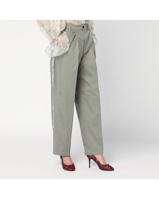Pantalone salvia in cotone di Department 5 in Gray