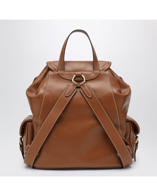 Miu Miu Brown Cognac Calfskin Backpack