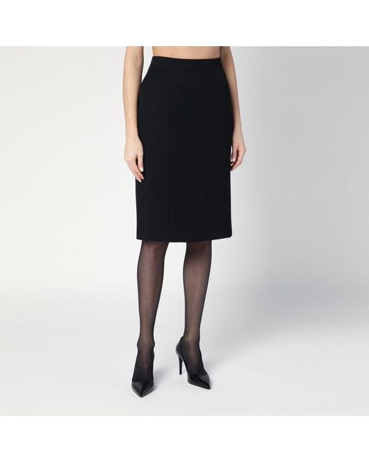 Balenciaga Black Hourglass Midi Skirt