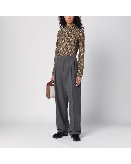 Burberry Brown Oxid-Coloured Check Cotton Shirt