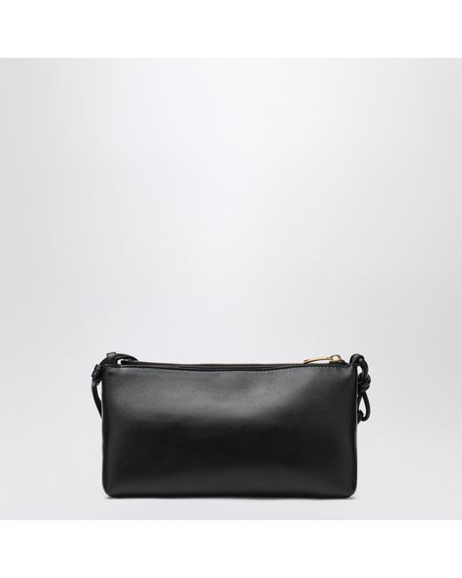 Bottega Veneta Black Double Patch Leather And Intrecciato Bag