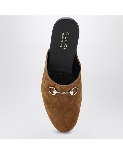 Gucci Brown Menã¢Â‚¬S Sabot With Buckle for men