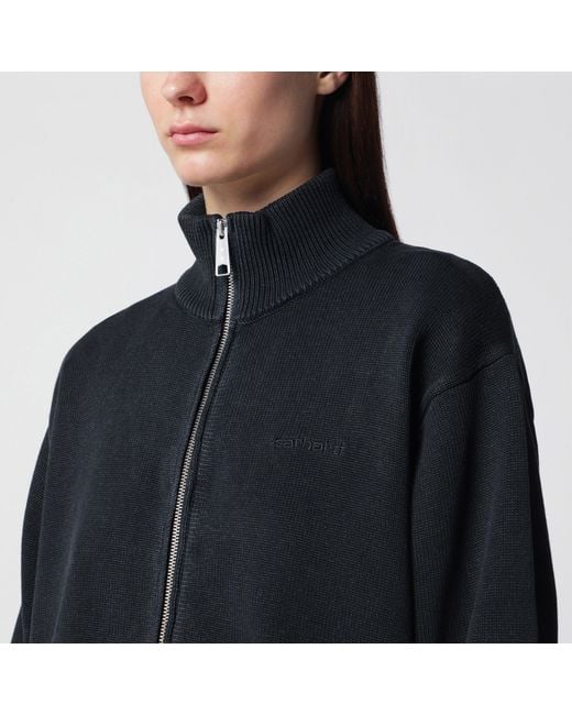Carhartt Black Cotton Knit Zip Cardigan Sweatshirt