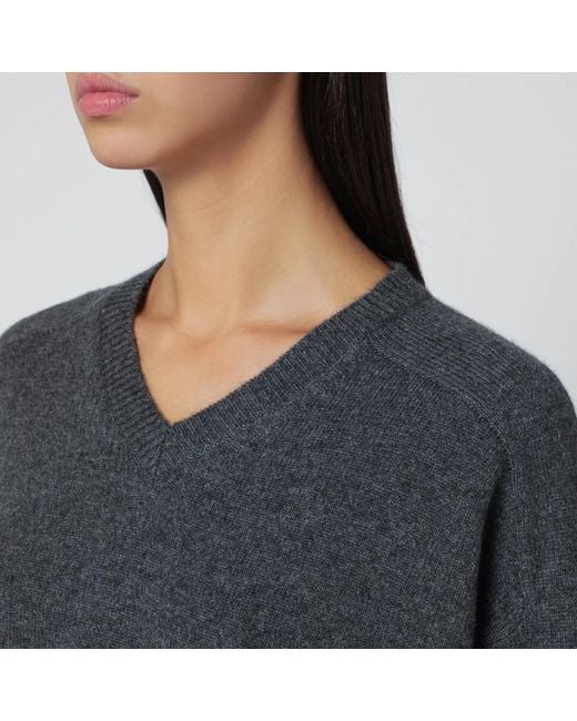 Loulou de Saison Gray Anthrazitgrauer Kaschmirpullover