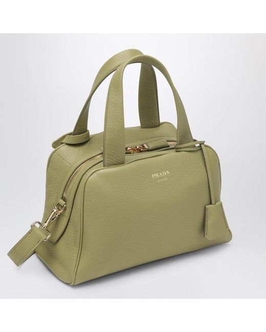 Bauletto medio verde pistacchio in pelle di Prada in Green