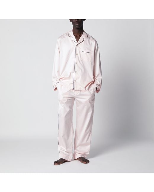 Tekla White Light Pajama Shirt for men