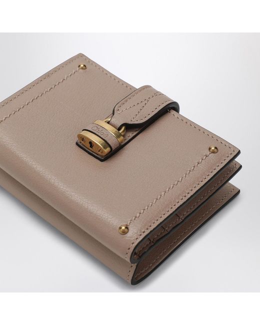 Chloé Natural Leather Square Paddington Wallet