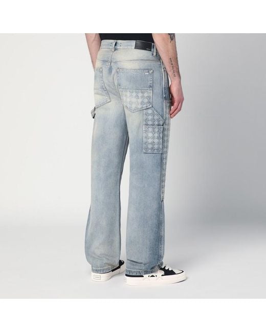 Amiri Blue Washed Jeans With Decorative Panel for men
