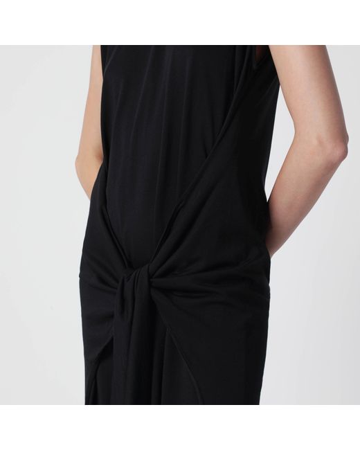 Totême Black Maxi Jersey Dress With Belt