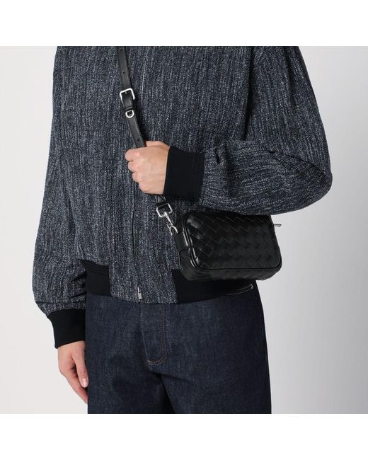 Borsa camera bag intrecciato mini nera di Bottega Veneta in Black da Uomo