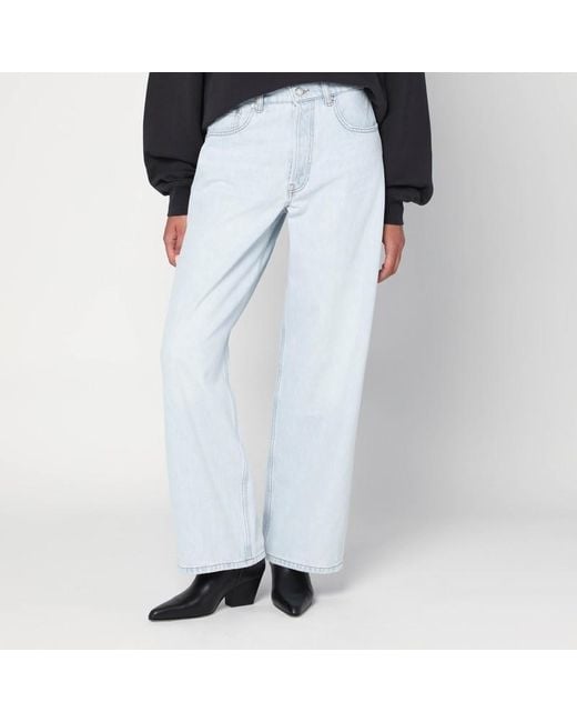 Anine Bing White Hellblaue Jeans Aus Bio-Denim