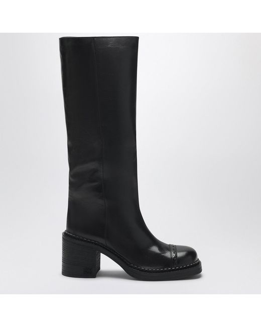Miu Miu Black Leather Boots
