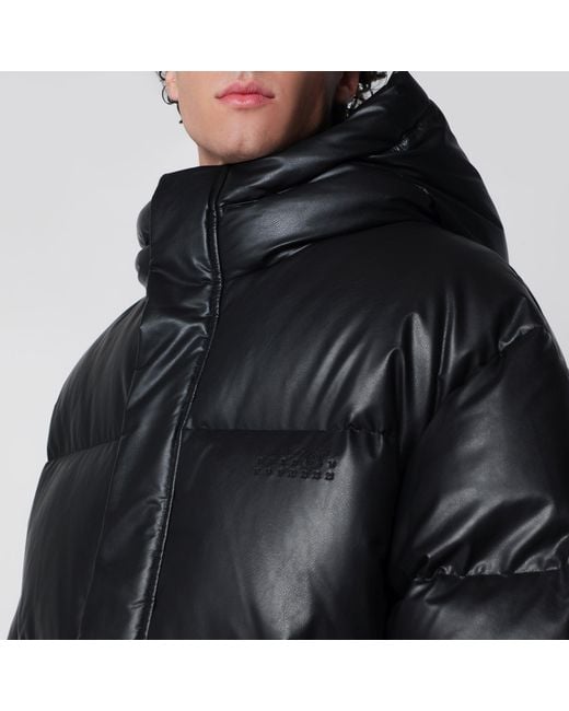 MM6 by Maison Margiela Black Hooded Down Jacket for men