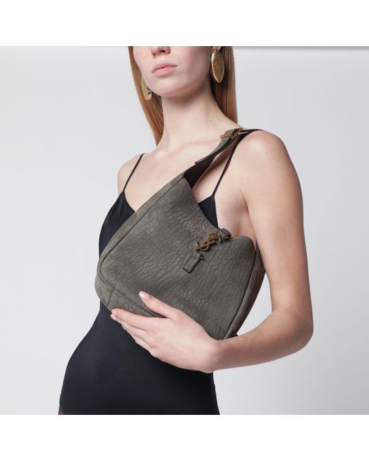 Saint Laurent Black Le 5 À 7 Soft Micro Nubuck Leather Bag