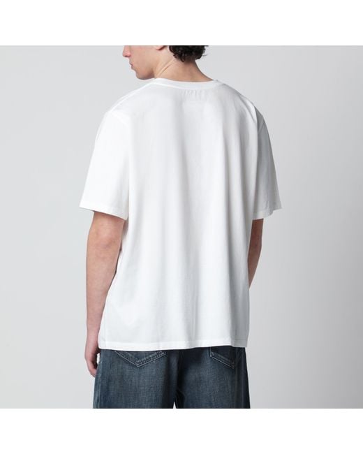 MM6 by Maison Margiela White T-Shirt With Logo Print for men