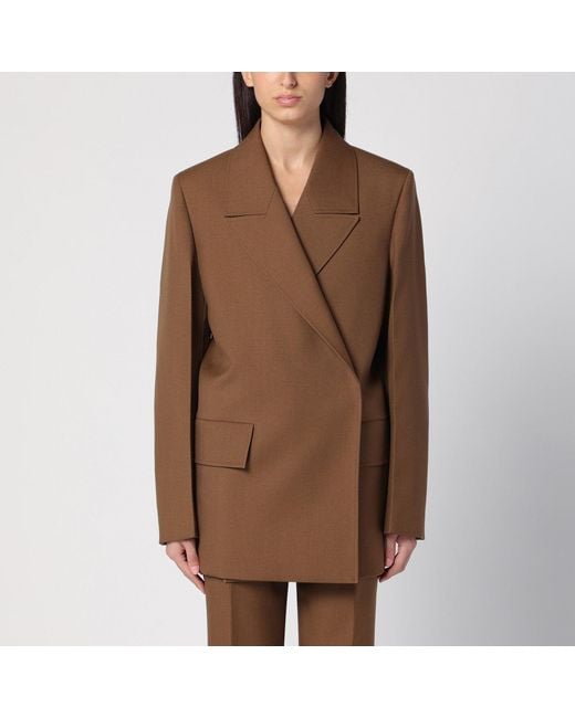 Jil Sander Brown Wool Double-breasted Jacket