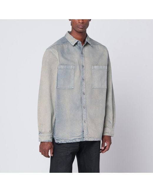 Rick Owens Gray Jumbo Shirt for men