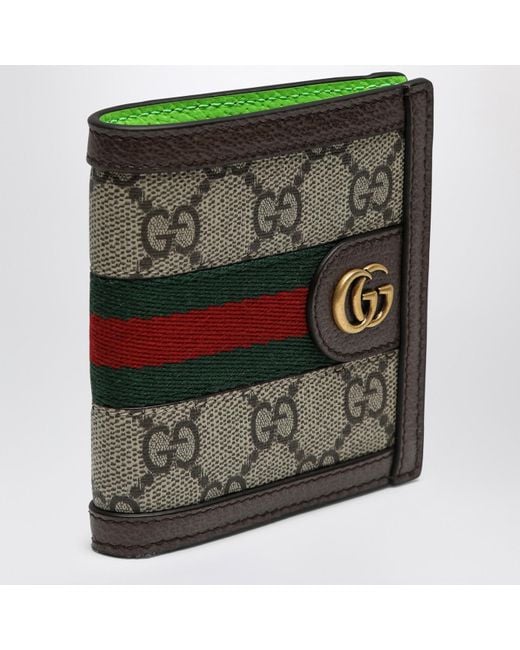 Gucci Ophidia gg Wallet /ebony/shiny Green for men