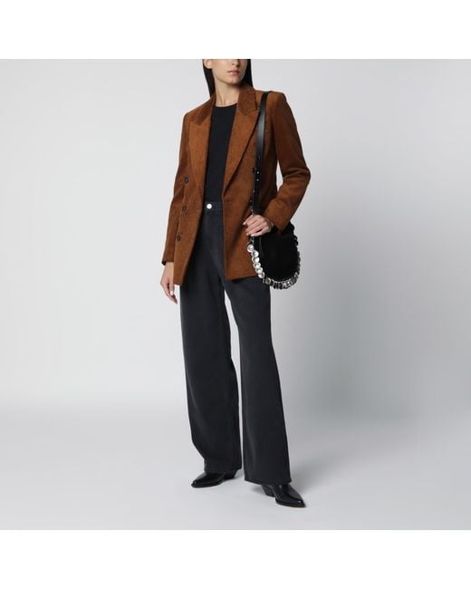 Isabel Marant Brown Caramel Double-Breasted Corduroy Jacket
