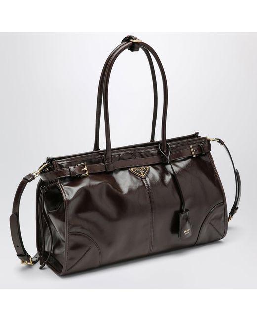 Prada Black Bonnie Large Leather Handbag