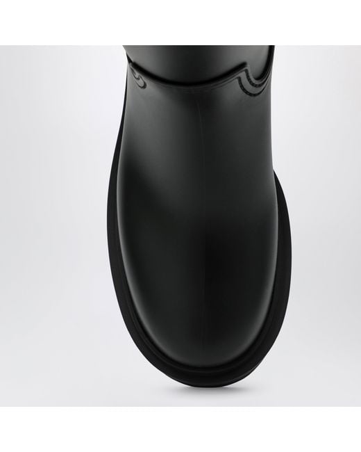 Moncler Black Kickstream High Rain Boots