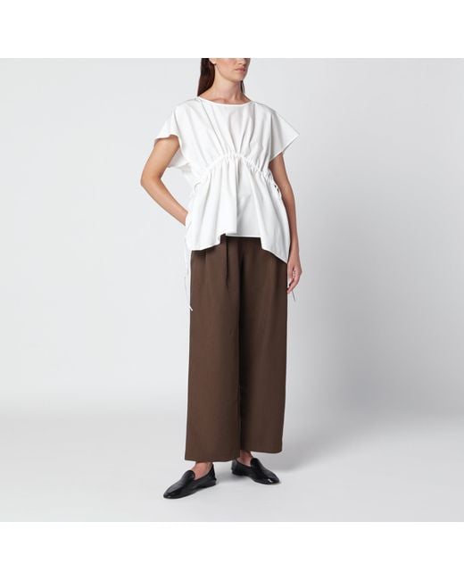 Weekend by Maxmara White Cotton Poplin Blouse