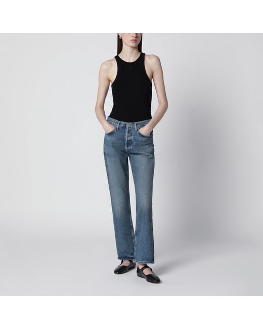 Agolde Blue Lana Straight-Leg Jeans