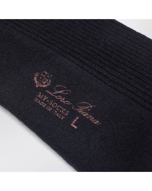 Loro Piana Black Socks for men