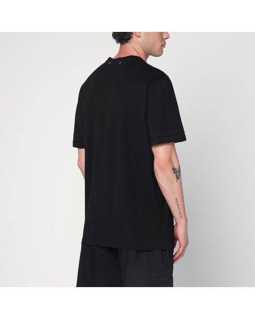 T-shirt nera in cotone di Golden Goose Deluxe Brand in Black da Uomo