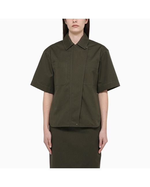 Max Mara Olive Green Cotton Over Shirt