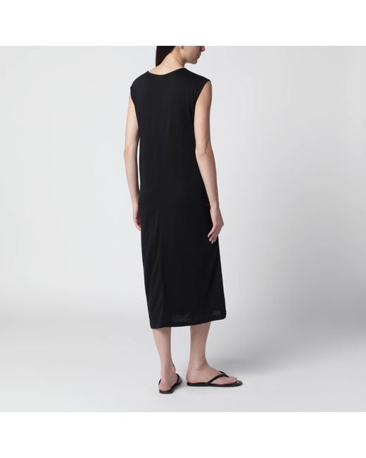 Totême Black Maxi Jersey Dress With Belt