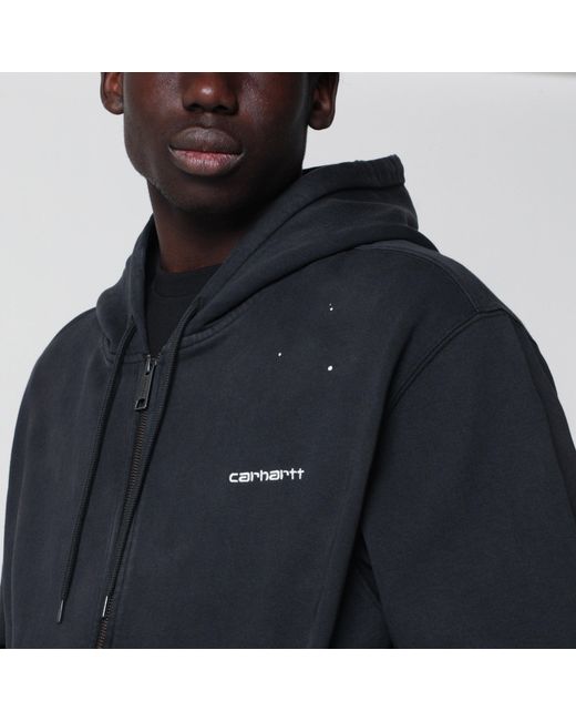 Carhartt Black Hooded Painter Zip Jacket for men