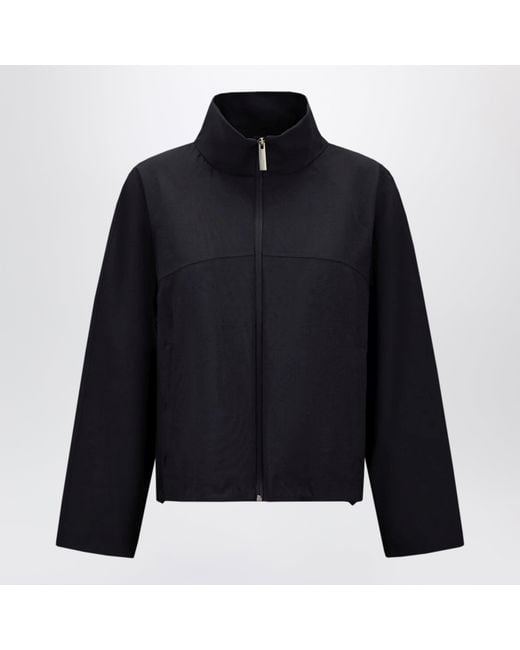 Herno Blue High-Neck Laminar Jacket