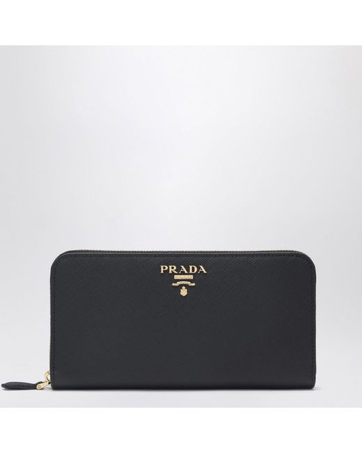 Prada Black Saffiano Large Wallet