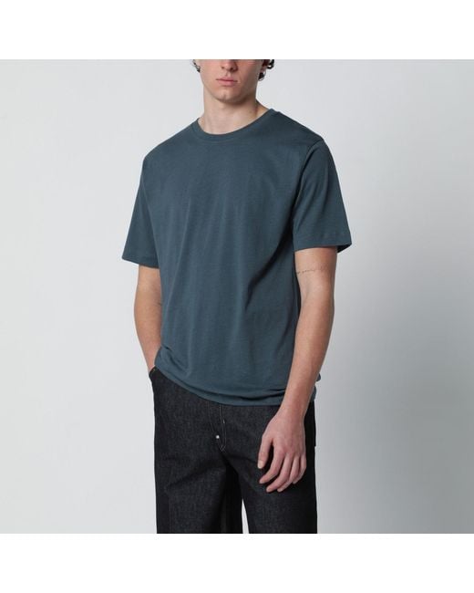 Dries Van Noten Blue Petrol Cotton Tshirt for men