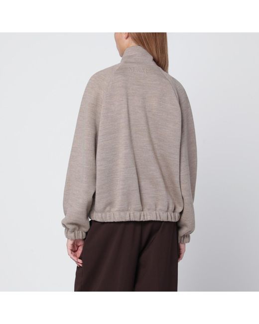 Max Mara Brown Zip-Up Sweatshirt