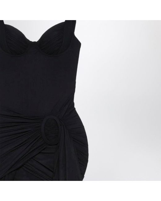Balenciaga Black Draped Mini Dress