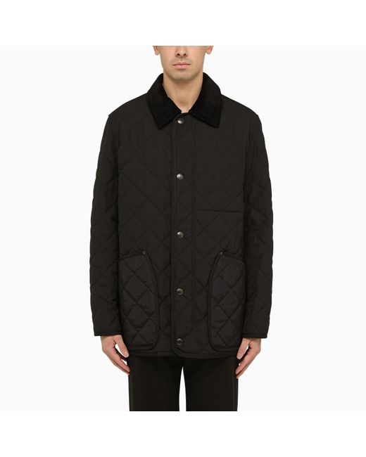 Burberry Black Country Jacket In Quilted Twill for men