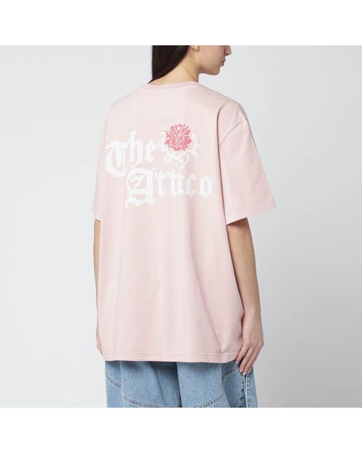 The Attico Pink T-Shirt With Back Print