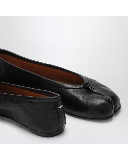Ballerina tabi new nera in pelle di Maison Margiela in Black