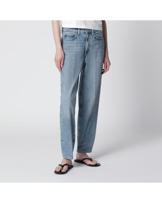 Agolde Blue 80's Pleated Jeans