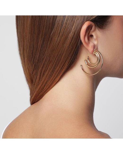Panconesi Metallic Tone Multi-Hoop Earrings